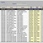 Property tax system Parcel Tracking shows plats, splits, combination search results