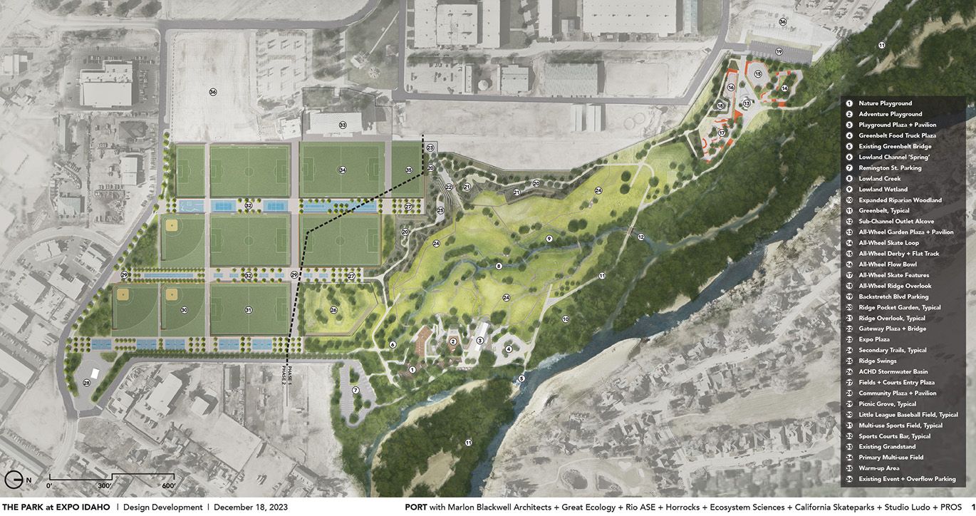The Park at Expo Idaho Labeled Site Plan