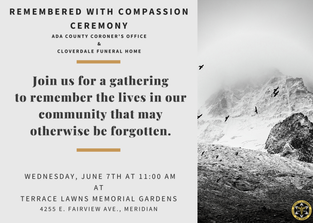 REMEMBERED WITH COMPASSION 2023 CEREMONY ON JUNE 7TH
