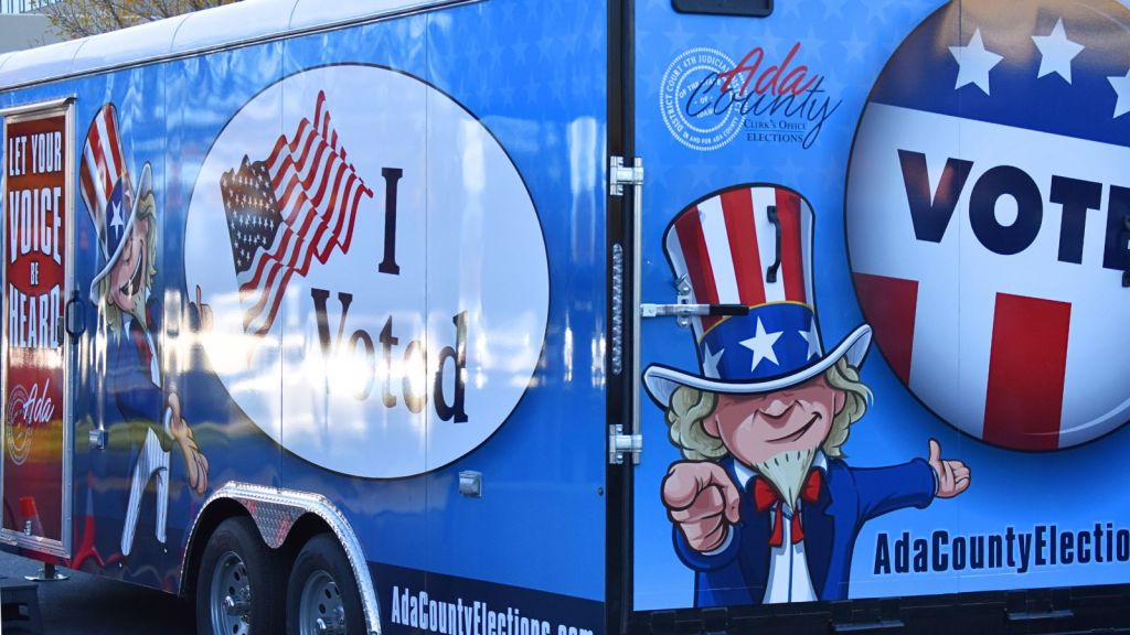 Ada County Elections mobile voting trailer