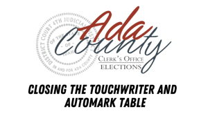 Closing the Touchwriter and Automark Table banner