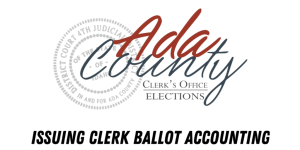Issuing Clerk ballot accounting banner