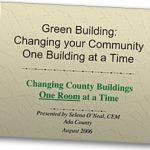 Front cover for Green Building Presentation