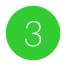 Round Dot with Number Three