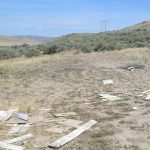 trash and debris in open spaces