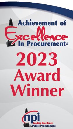 Achievement of Excellence in Procurement 2023 Award Winner, NPI