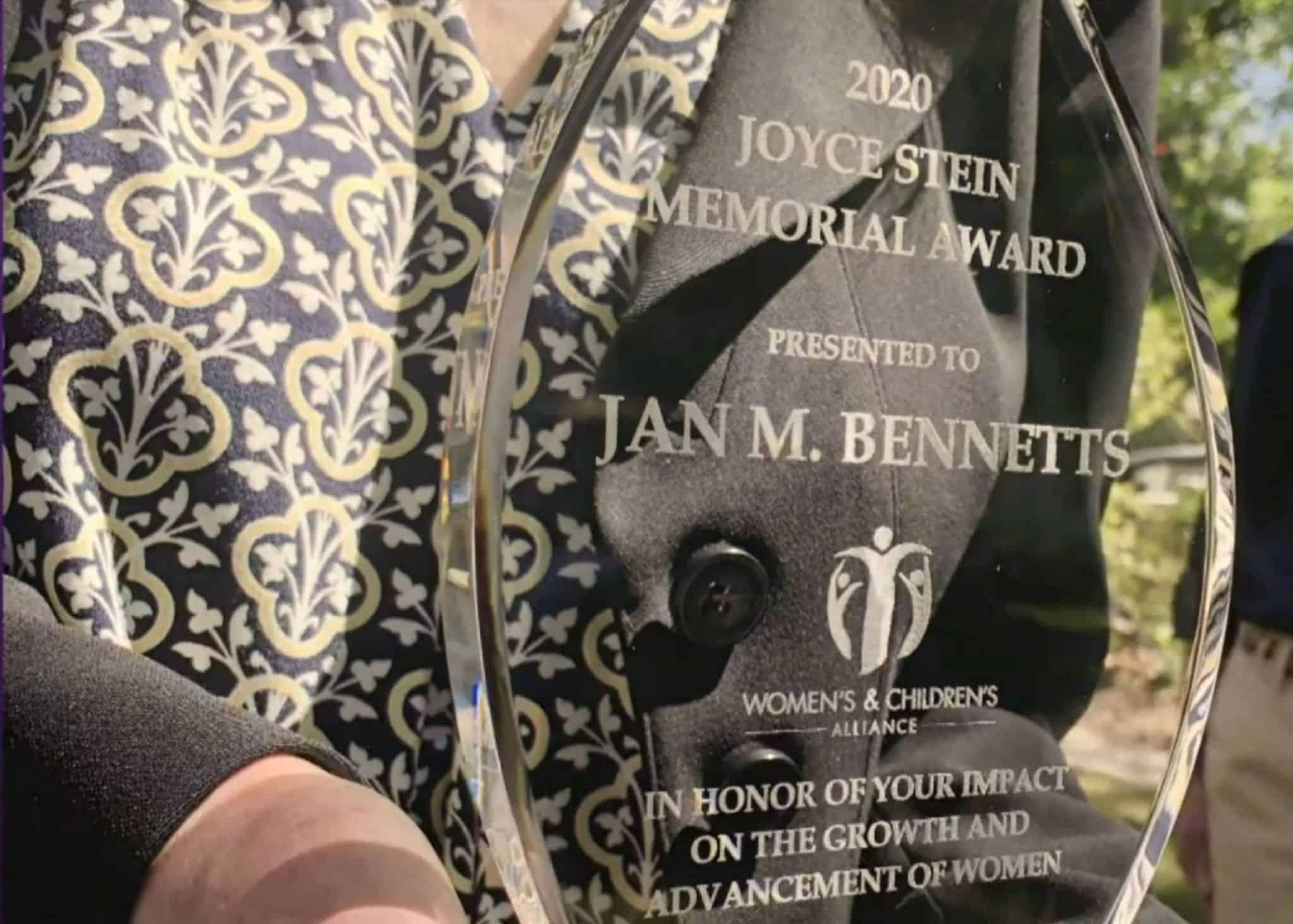 Ada County Prosecutor Jan M. Bennetts is the 2020 recipient of the Joyce Stein Memorial Award.