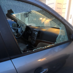 Broken Glass on Car Window