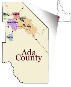 County Map of Cities in Ada County