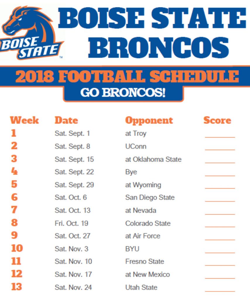 Boise State Broncos football schedule