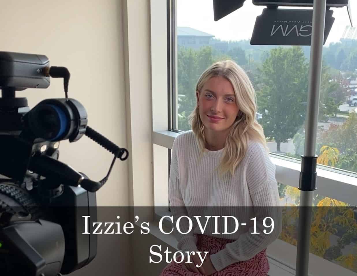 Izzie telling her story of Covid-19