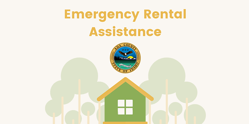 Rental Assistance banner with a home icon and trees