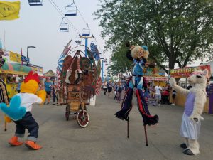 Clown on stilts at the western idaho fair